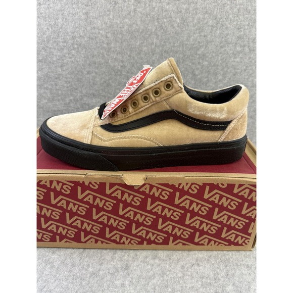 Vans Old Skool Shoes Mens 6.5 Womens 8 Skate Classic VN0A38G1NQA‎ Velvet Tan/Blk - Picture 1 of 9